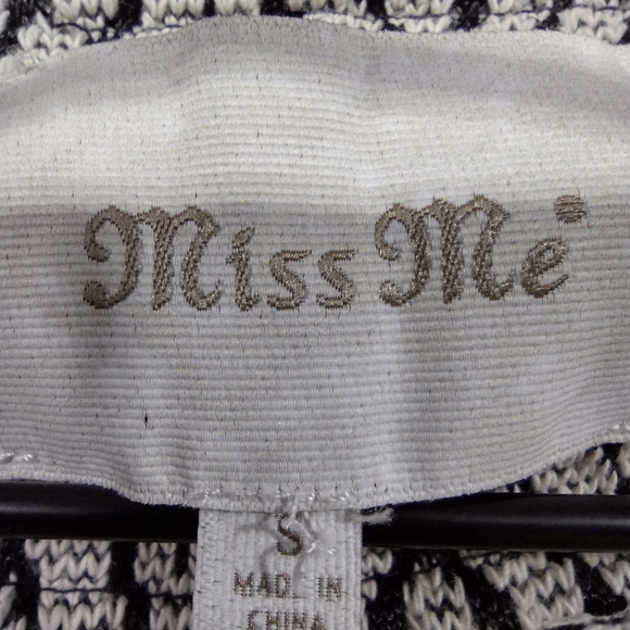 Miss Me Western Boho Fringe Jacket Womens S Tan Black Geometric Retro 90s - Picture 11 of 12